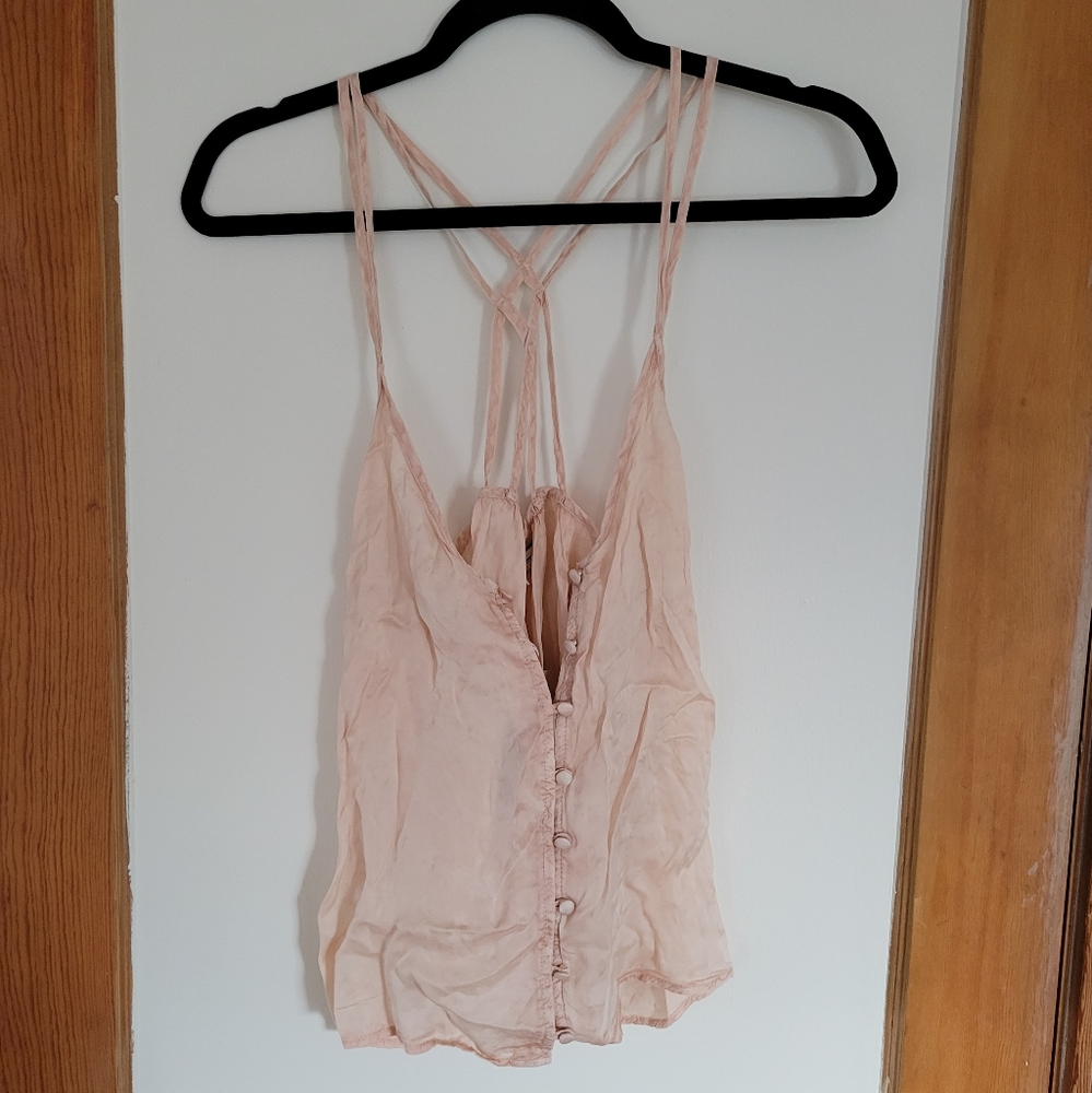 Velvety Soft Strappy Pink Tank Top